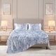 preview thumbnail 6 of 41, Madison Park Essentials Printed Satin Sheet Set Full - Blue Marble