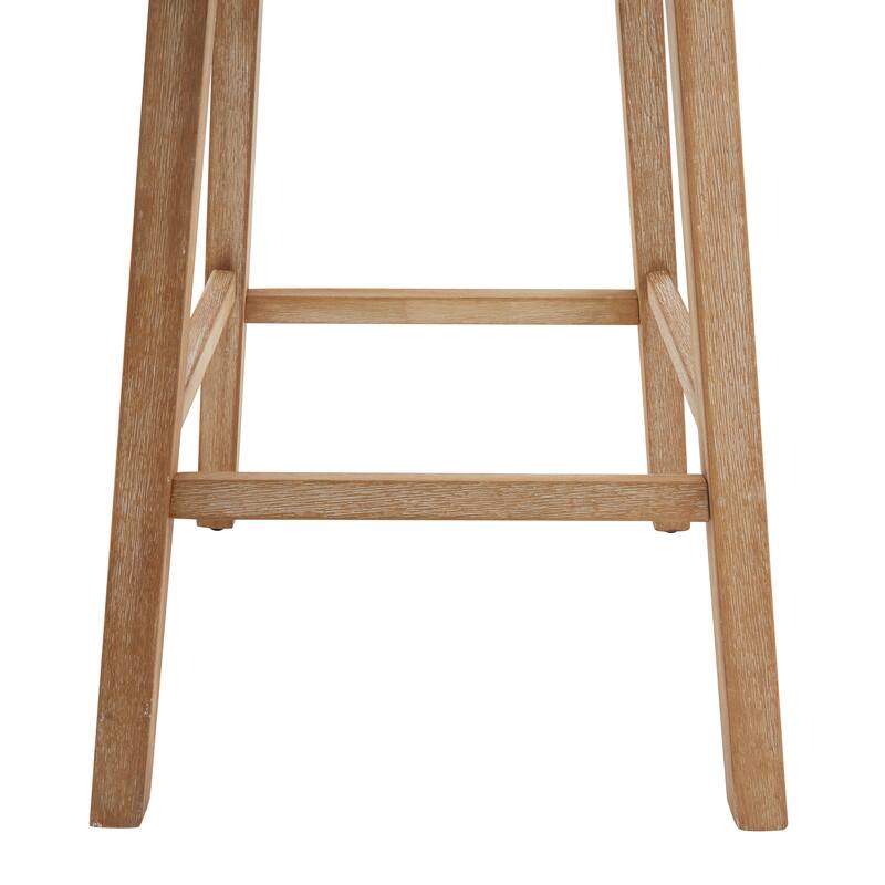 Roomfitters 33.25" Swivel Upholstered Counter Stools, Set of 2 Armless Bar Chairs with Rubberwood Frame and Footrest