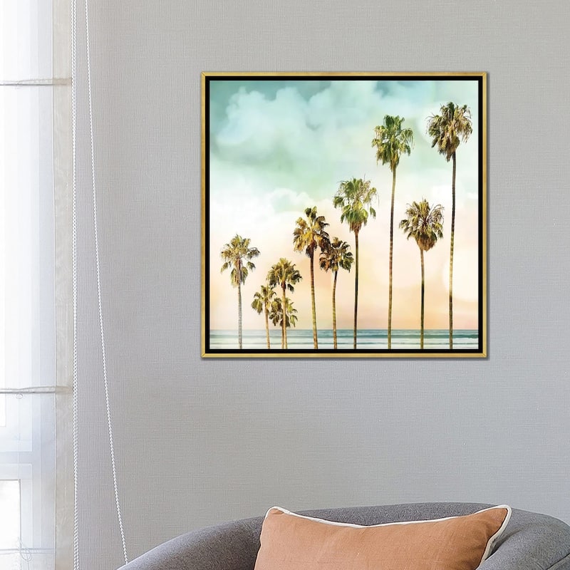 iCanvas "Beach Palms I" by Devon Davis Framed Canvas Print