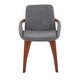 preview thumbnail 14 of 52, Carson Carrington Pugo Mid-Century Modern Chair Walnut Finish Grey Noise Fabric