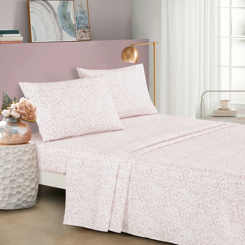 7 pieces floral bed in a bag comforter set