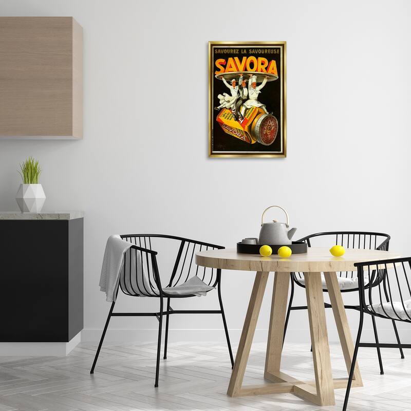 Stupell Savora Kitchen Advertisement Framed Floater Canvas Wall Art Design By Marcus Jules