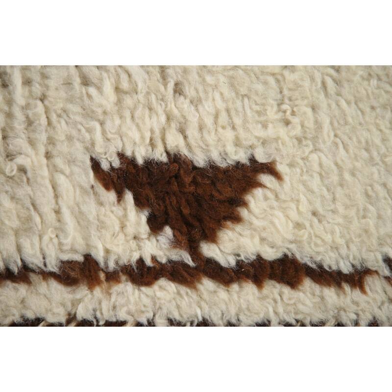 Anatolian Oriental Runner Rug Handmade Natural Dye / Beige Wool Carpet - 3'1"x 11'1"