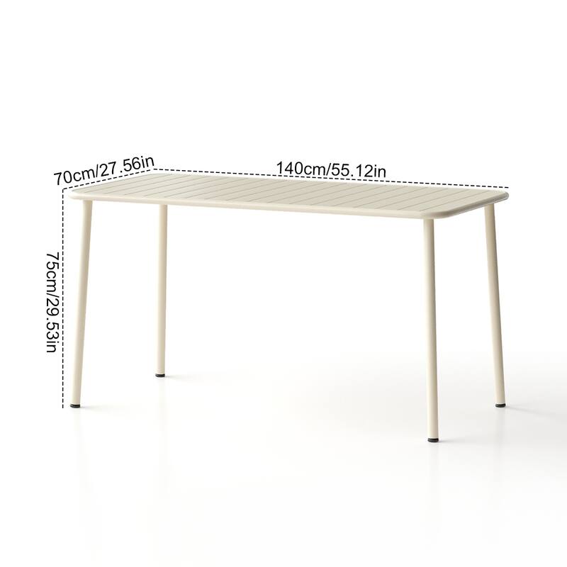 Long Table Outdoor Dining Table Villa Courtyard Balcony Table Outdoor Leisure Table Simple Garden Waterproof Table
