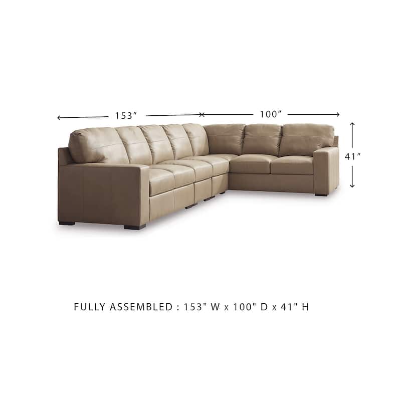 Signature Design by Ashley Bandon Brown 4-Piece Sectional - 153"W x 100"D x 41"H
