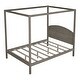 preview thumbnail 7 of 16, Full Size Canopy Platform Bed with Headboard and Support Legs