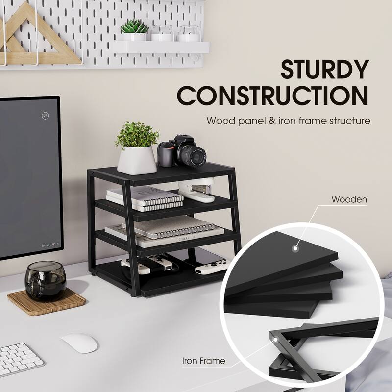 Fenge Desk Organizer, 4 Tier File Organizer for Desk - 14.6x10.5x12.1 inches