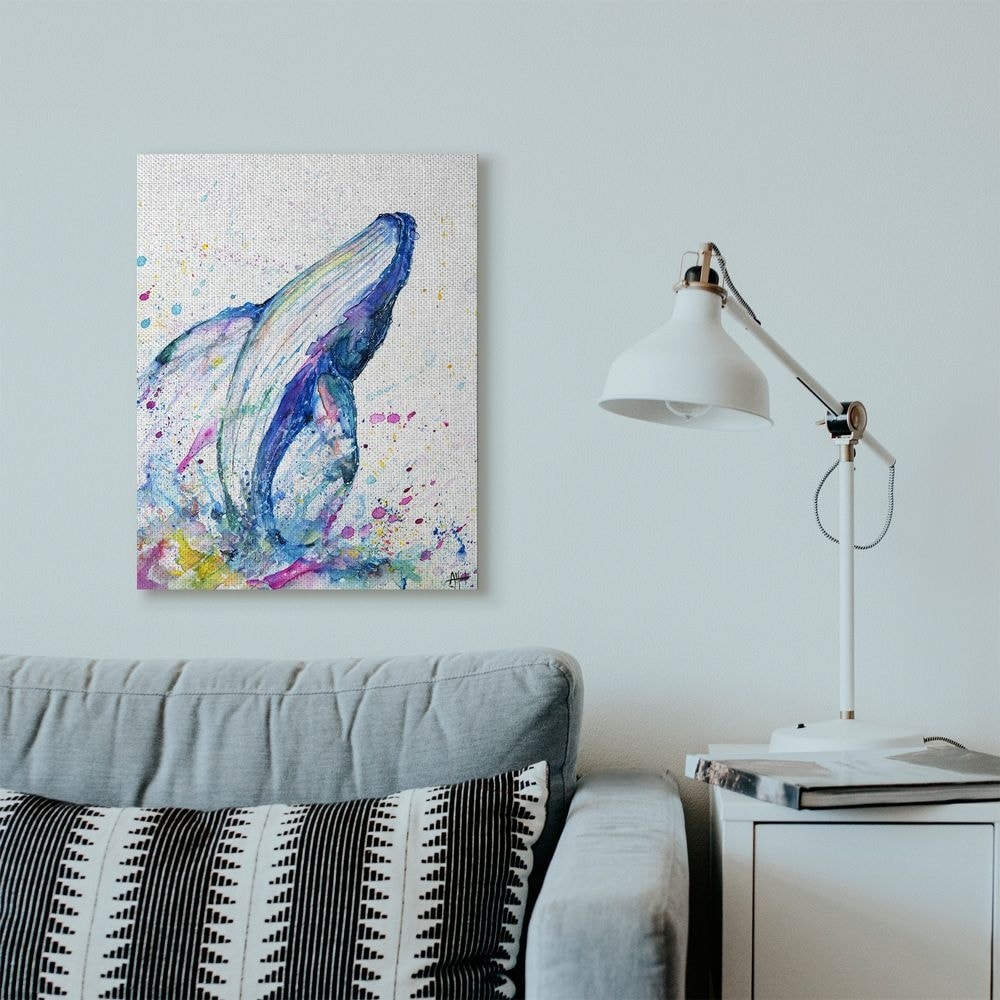 Shop Stupell Industries Colorful Ocean Sea Whale Animal Watercolor