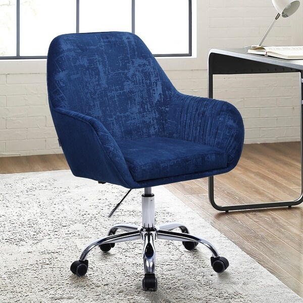 Modern Adjustable Height Rolling Velvet Task Chair. Opens flyout.