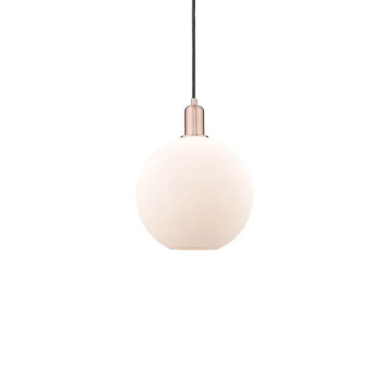 Innovations Lighting 716-1P-13-10 Athens Pendant Athens 10" Wide Mini - Antique Copper / Matte White