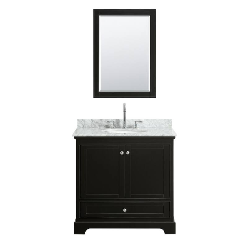 Wyndham Collection Deborah 36" Free Standing Single Vanity Set with