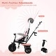 preview thumbnail 16 of 16, Costway Toddler Tricycle, 7 in 1 Push Trike with Adjustable Canopy