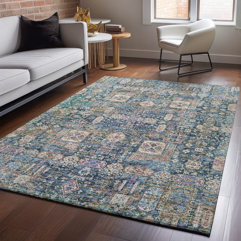 Premium Washable Super Soft Traditional Persian Mayfield Rug - Green - 3' x 5' - Rectangle