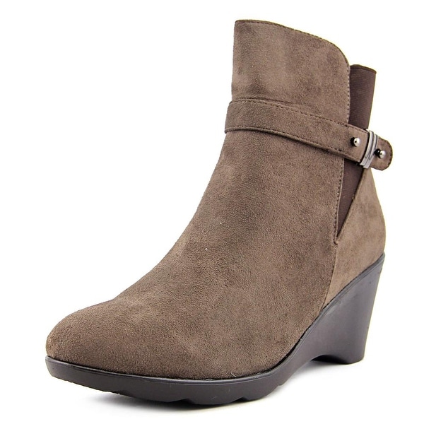 G.C. Shoes Veronica Women Round Toe Suede Brown Bootie