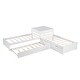 preview thumbnail 7 of 25, Double Twin Pine L-shaped Platform Bed with Convertible Trundle, Drawers, Built-in Desk