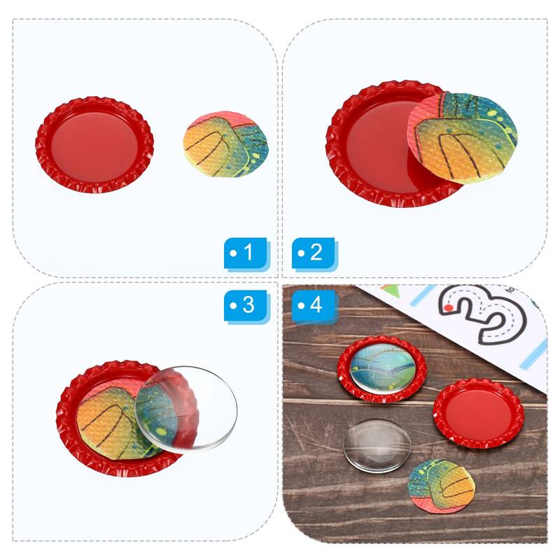 30Pcs Flat Decorative Bottle Caps Craft Bottle Pendant Trays
