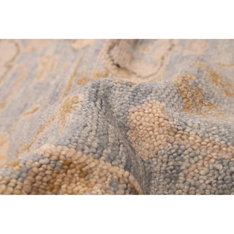 ECARPETGALLERY Hand-knotted Jules Serapi Light Blue Wool Rug - 7'9 x 9'11