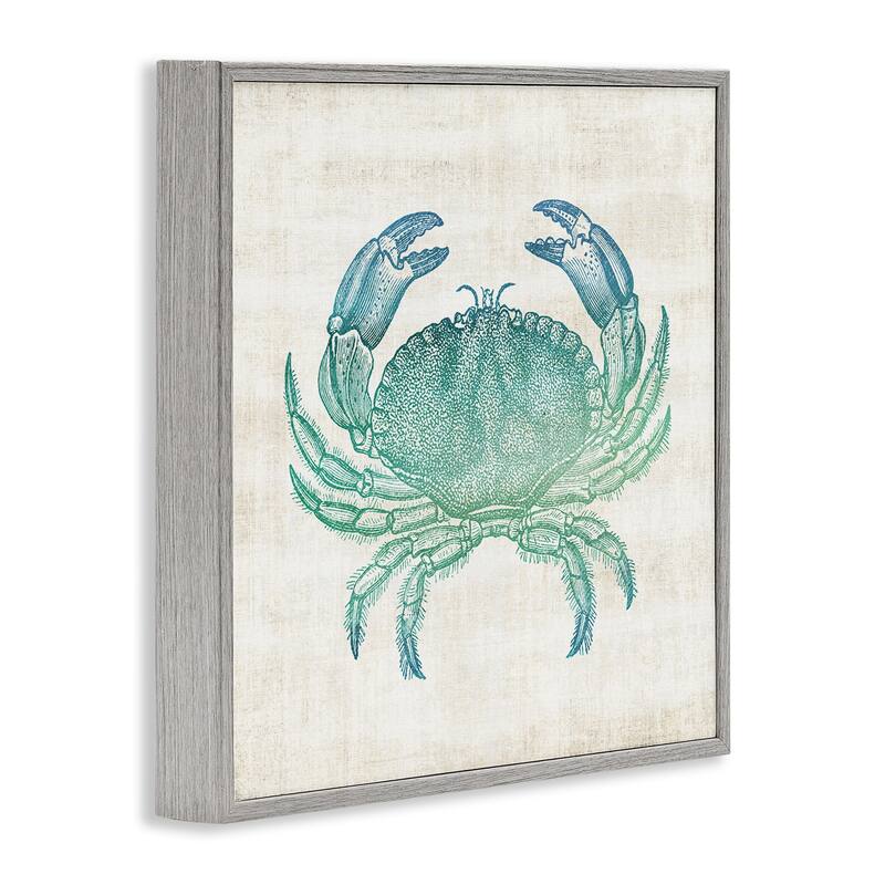 Stupell Ombre Crab Impression Framed Giclee Art Design By Susan Arnot