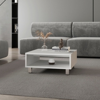 Avondale Coffee Table in Melamine with Open Storage