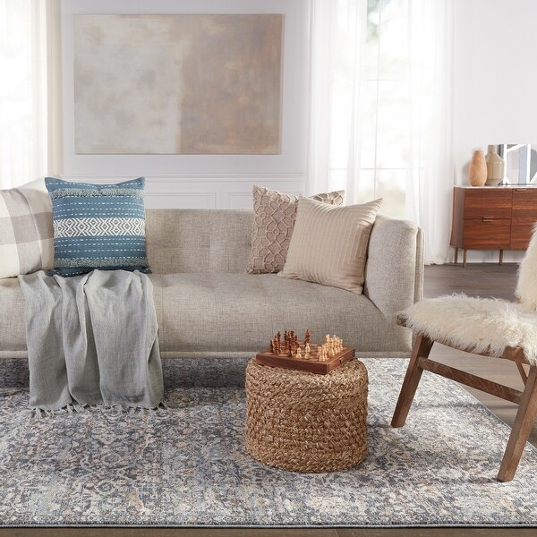 Odette Oriental Dark Blue Gray Area Rug Bed Bath Beyond
