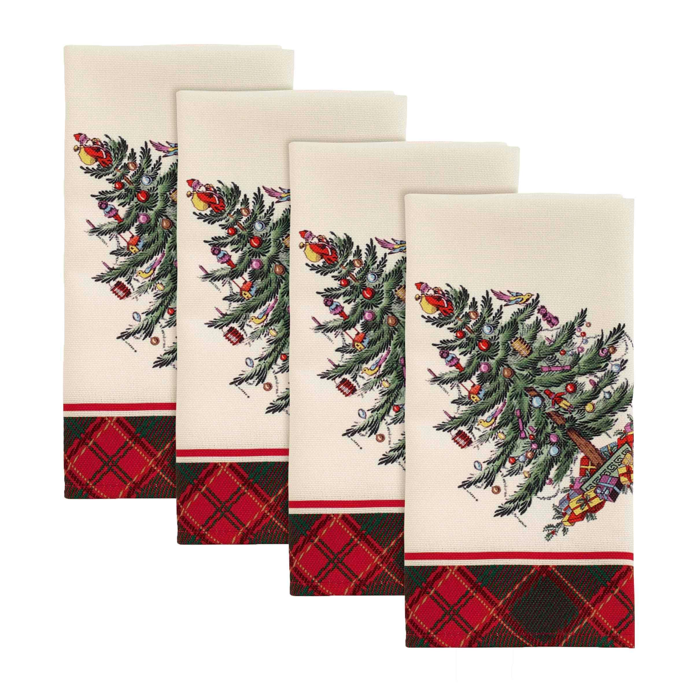 Spode® Christmas Tree Tartan Set of 4 Napkins - 20 x 20