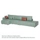 preview thumbnail 11 of 10, 145'' Leath-Aire Sofa Modern Sectional Sofa for Living Room