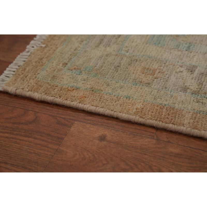 Hand Knotted Transitional Wool Orange Floral Area Rug - 15' 0'' X 12' 3''