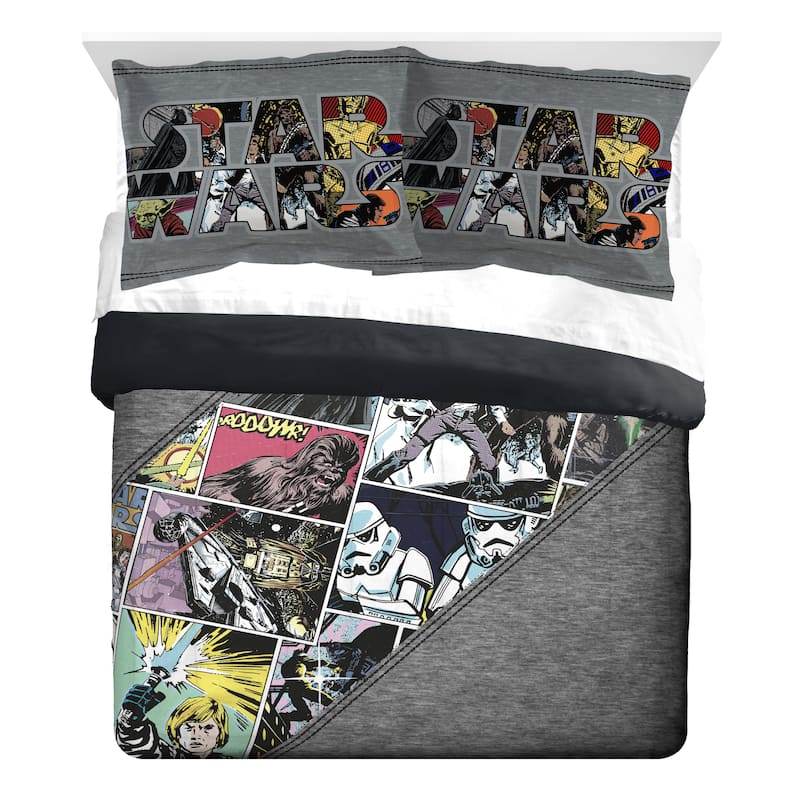 Star Wars Comic Full Comforter Shams Set - Bed Bath & Beyond - 37108219