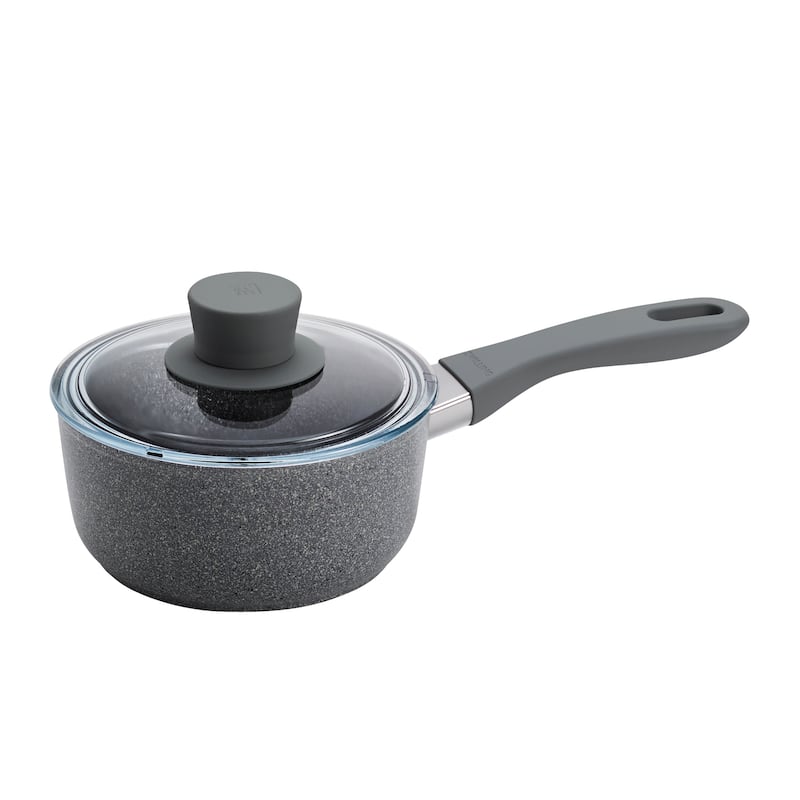 ZWILLING Parma Plus Ceramic Aluminum Ceramic Nonstick Saucepan with Lid - Grey