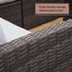 preview thumbnail 11 of 17, 9-Seat Wicker Patio Dining Set with Ottomans
