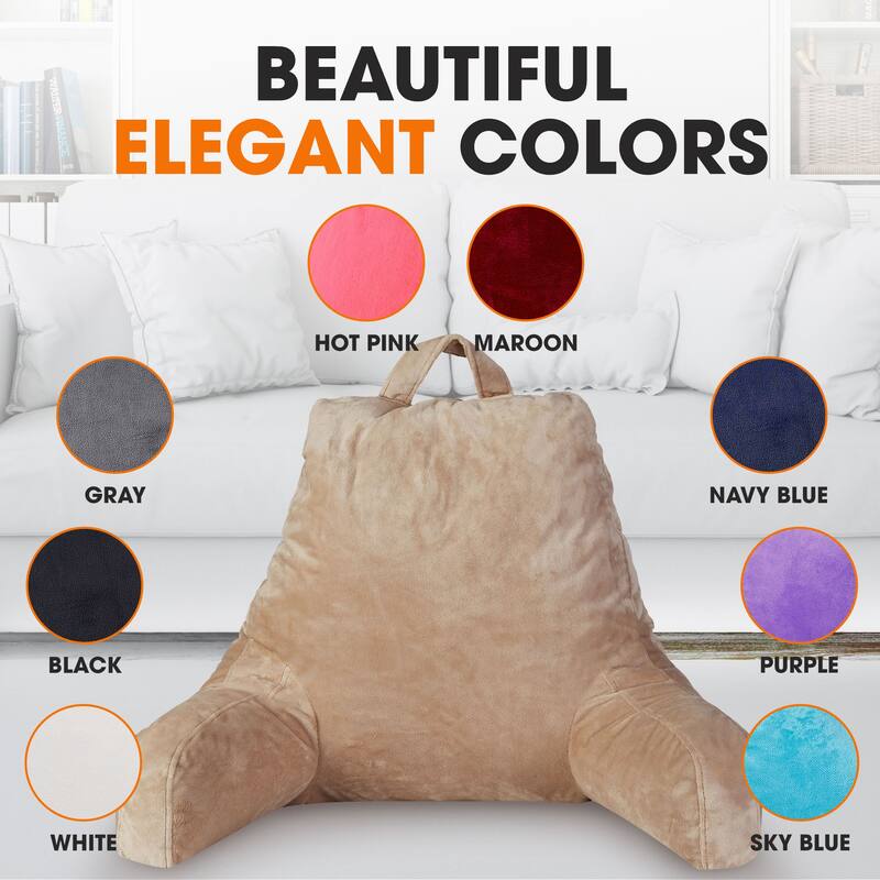 Cheer Collection Backrest Reading TV and Gaming Pillow with Armrest