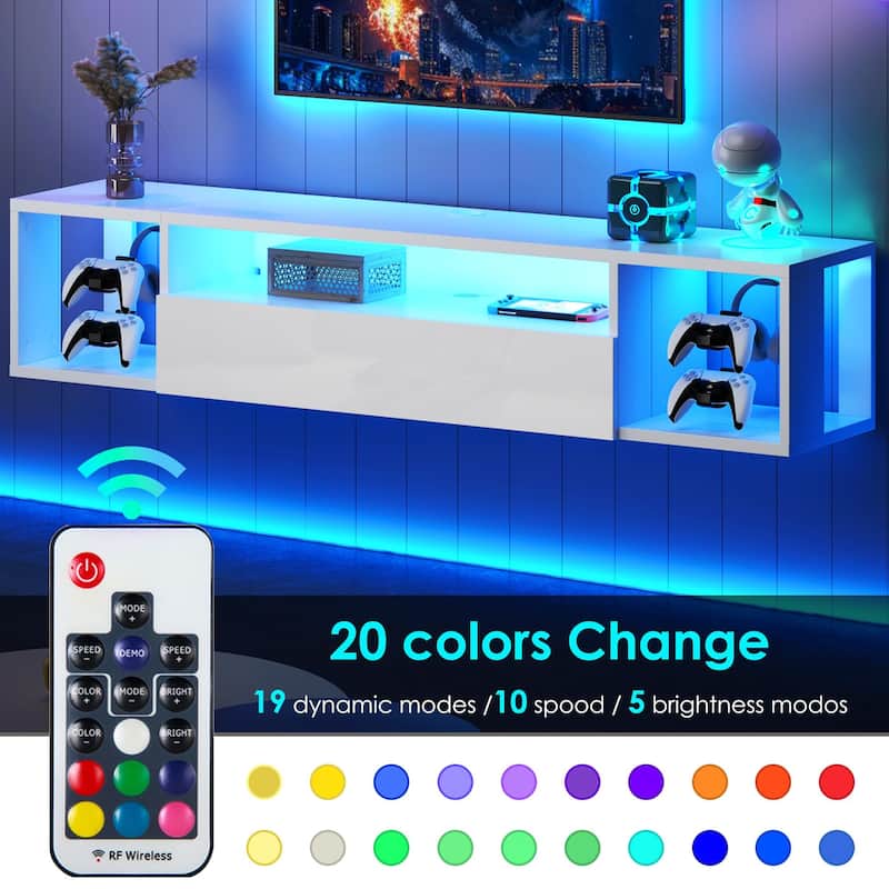 TV Gaming Console with Hidden Storage Cabinet