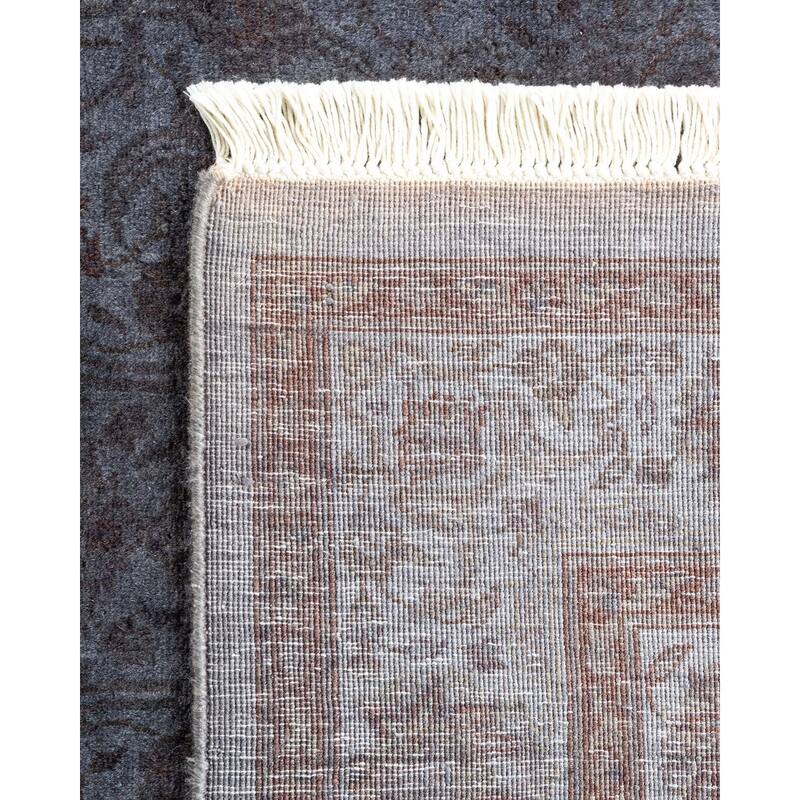 Overton Hand Knotted Wool Vintage Inspired Modern Contemporary Overdyed Gray Area Rug - 3' 2" x 5' 2"