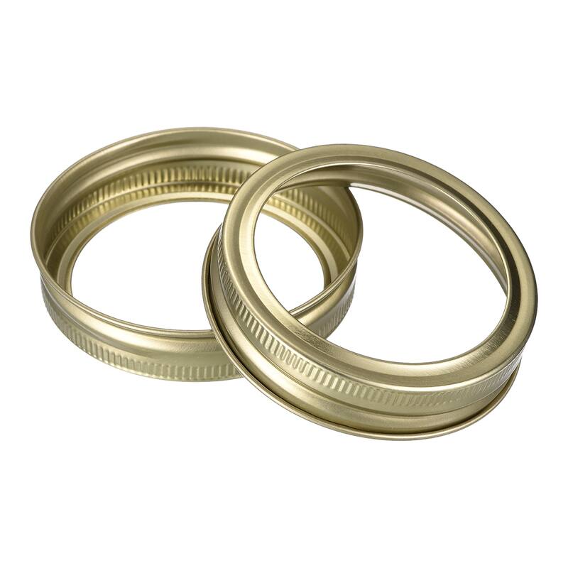 Canning Jar Rings, 12 Pcs Tinplate Replacement Bands Regular Mouth - Gold