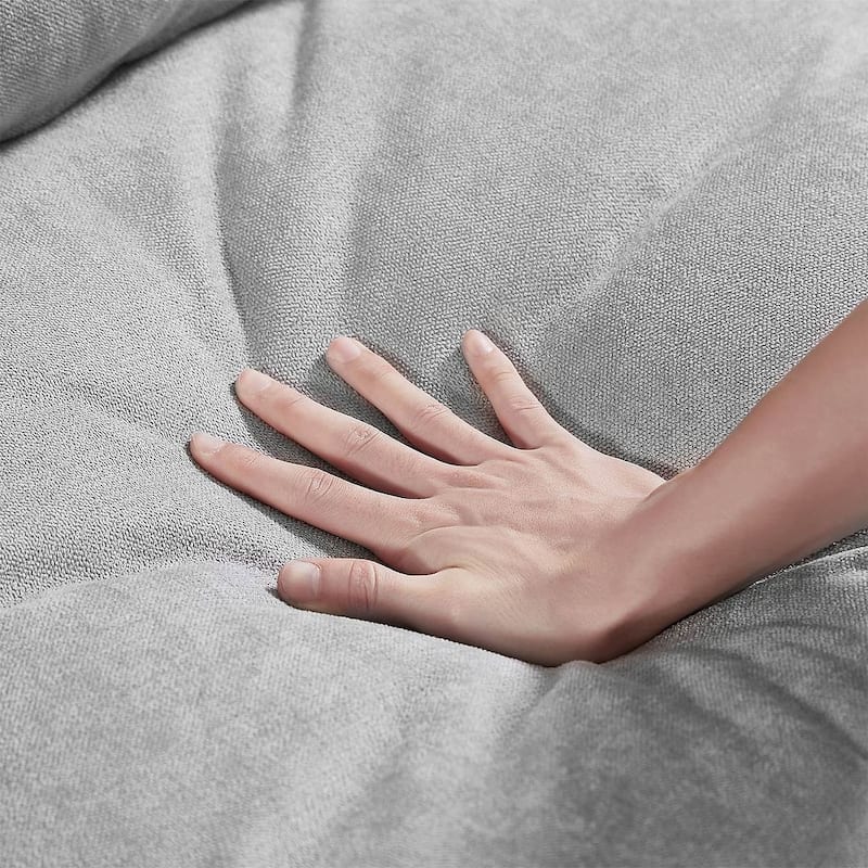 Modular L-Shape Feather Filled Sectional Sofa with Reversible Chaise