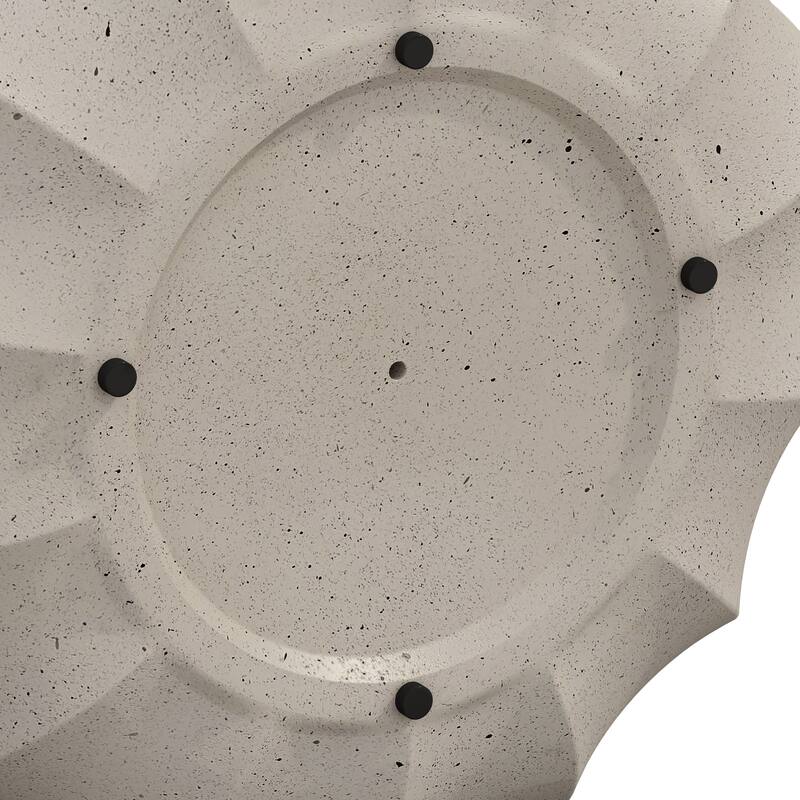 35.43" Modern Outdoor and Indoor Waterproof Coffee Table, Durable MgO Cement Design, Suitable