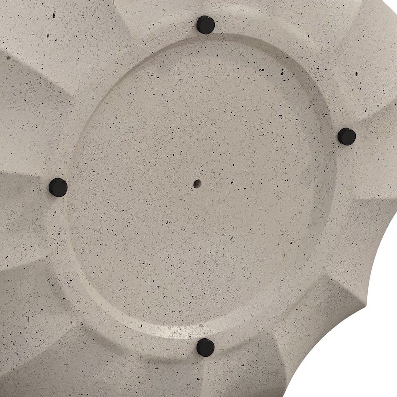 GDFStudio Thoren Magnesium Oxide Outdoor and Indoor Coffee Table with Weather-Resistant Surface