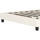 preview thumbnail 36 of 34, Cute Girl Princess Bed with Crown Headboard, PU Upholstered Platform Bed, Wood Panel Bed Low Profile Bed