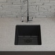 preview thumbnail 18 of 35, Lexicon Drop-In Quartz 16 Inch Single Bowl Kitchen Sink Kit