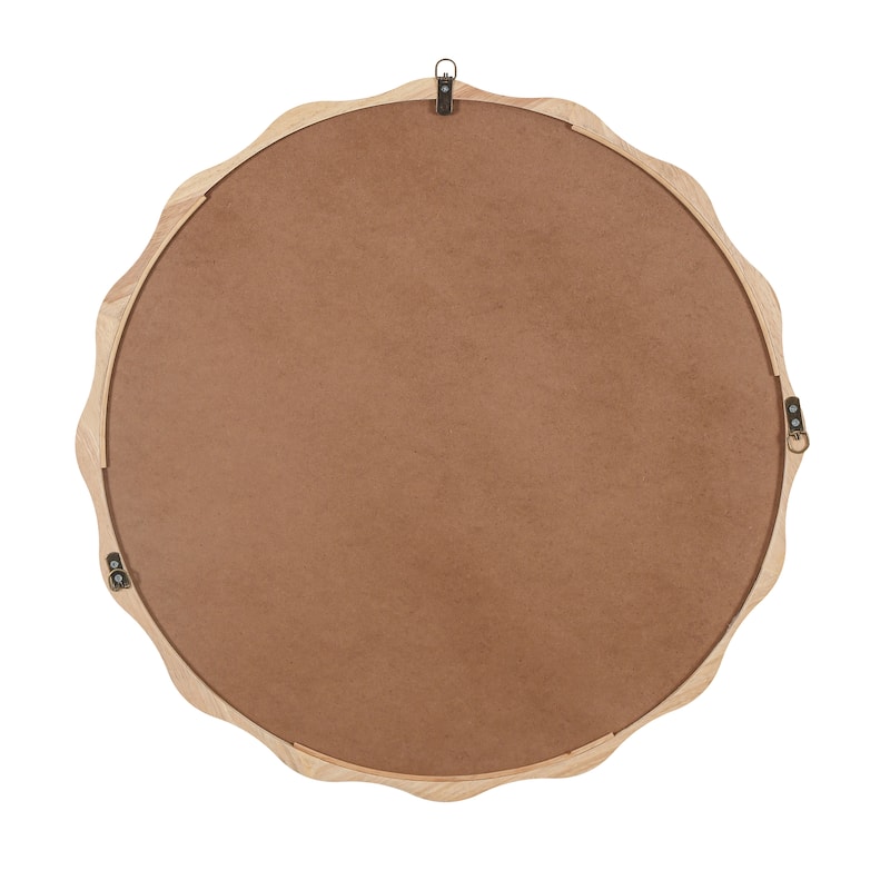 Modern Wavy Design 36" * 36" Decor Solid Wood Mirror