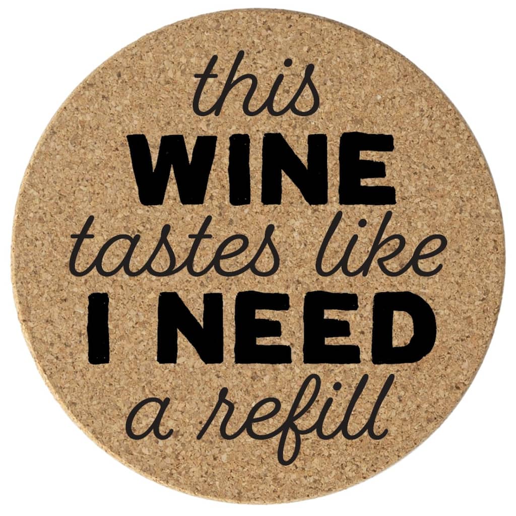 Need a Refill 4 Pack Absorbent Cork Coaster Made in The USA 4" Round