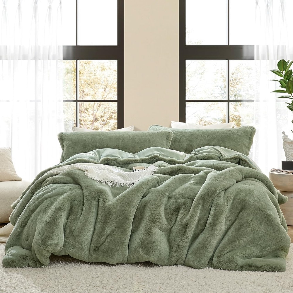 1,100 Bunnies - Coma Inducer® Oversized Comforter Set - Plush Reverse - Calming Sage