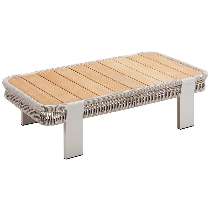 HIGOLD Borromeo Teak Wood Outdoor Patio Coversation Set for 5 Persons