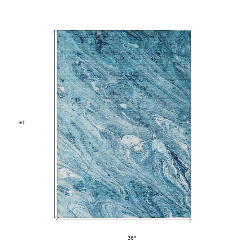 HomeRoots Abstract Transitional Rectangle Outdoor Rug