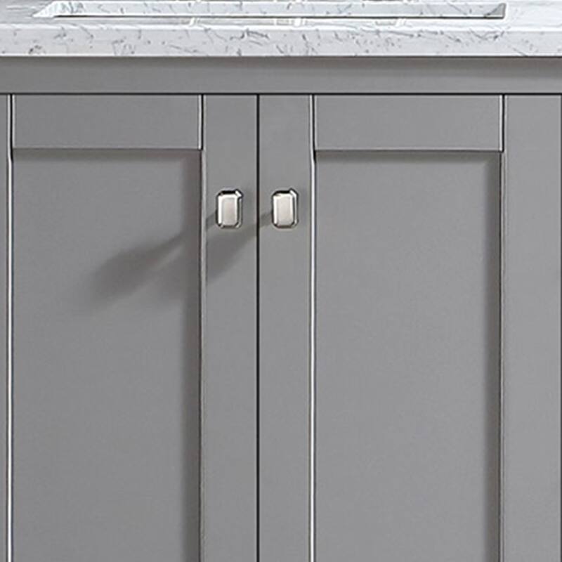 PROOX 60" Bath Cultured Marble Vanity Top Double Rectangle Sink