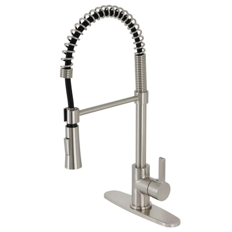 Kingston Brass Continental 1.8 GPM Single Hole Pre-Rinse Kitchen - Brushed Nickel