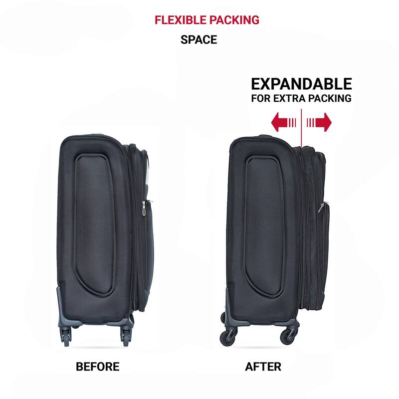 (20+24) Two-piece suitcase suitcase set Oxford trolley case without password lock universal wheel