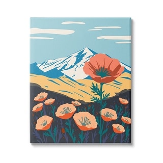 Stupell Industries Blue Flower Bloom Abstract Petal Texture Traditional Painting Canvas Wall Art D595258s