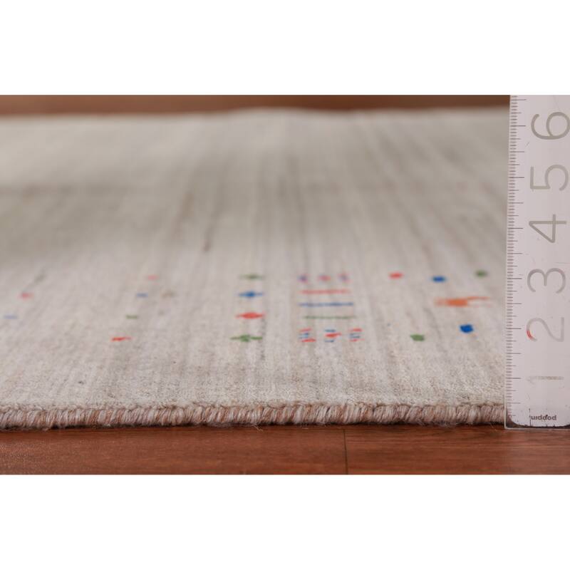 Tribal Gabbeh Oriental Area Rug Hand-Knotted Wool Carpet - 5'9"x 9'0"