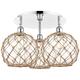 Option Polished Chrome / Clear Glass with Brown Rope